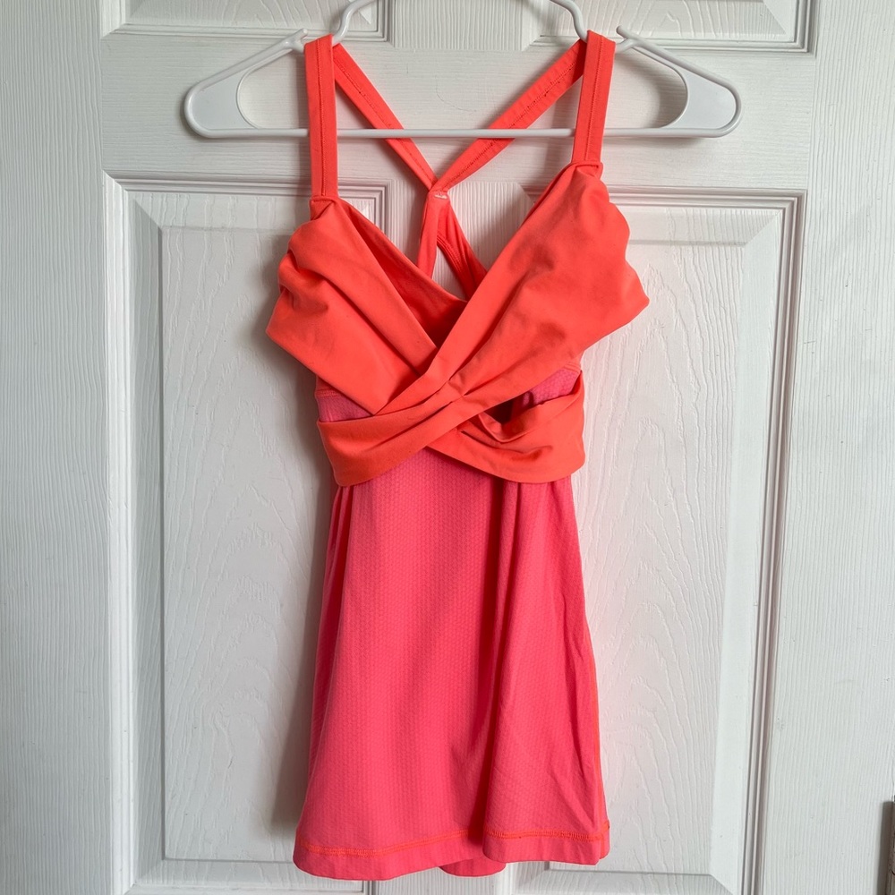 Lululemon | Wrap It Up Athletic Tank - Bali Breeze Grapefruit